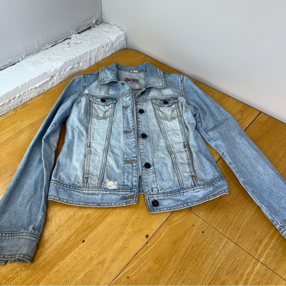 Hollister Surf 1972 Women’s Jean Jacket Medium Blue - Picture 6 of 8
